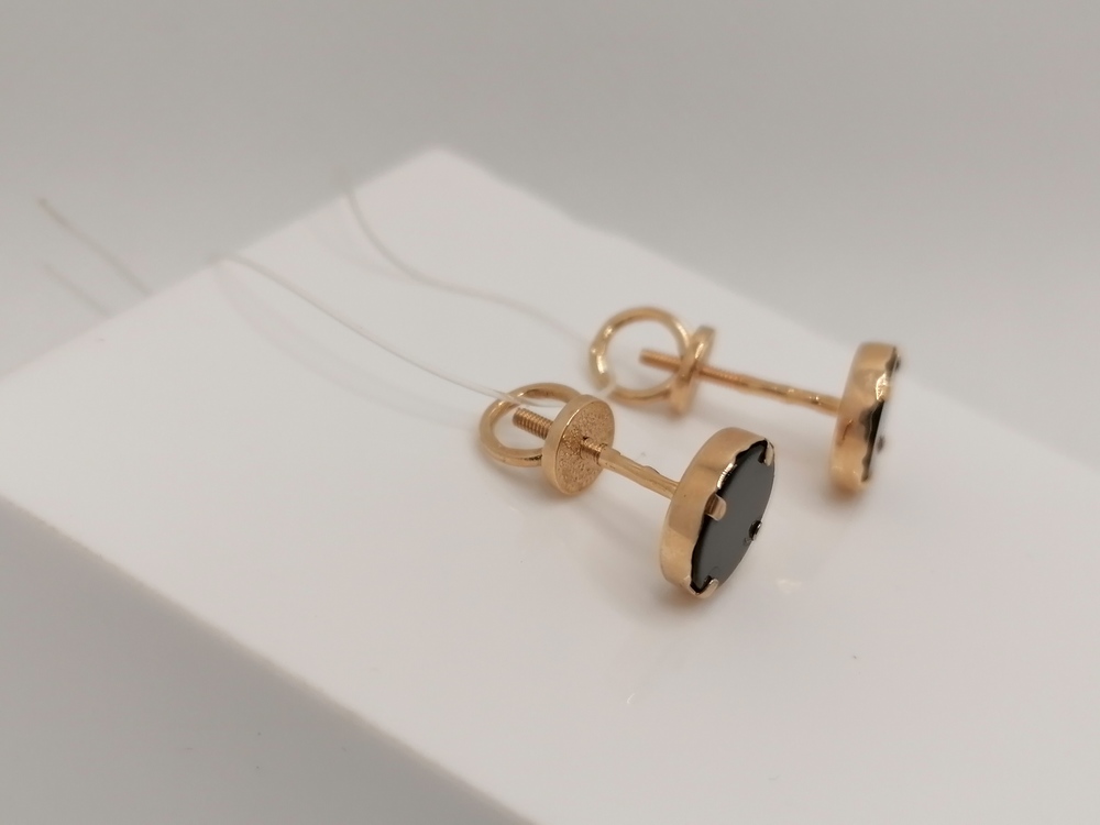 СЕРЬГИ ПУСЕТЫ с камнем (Au 585)