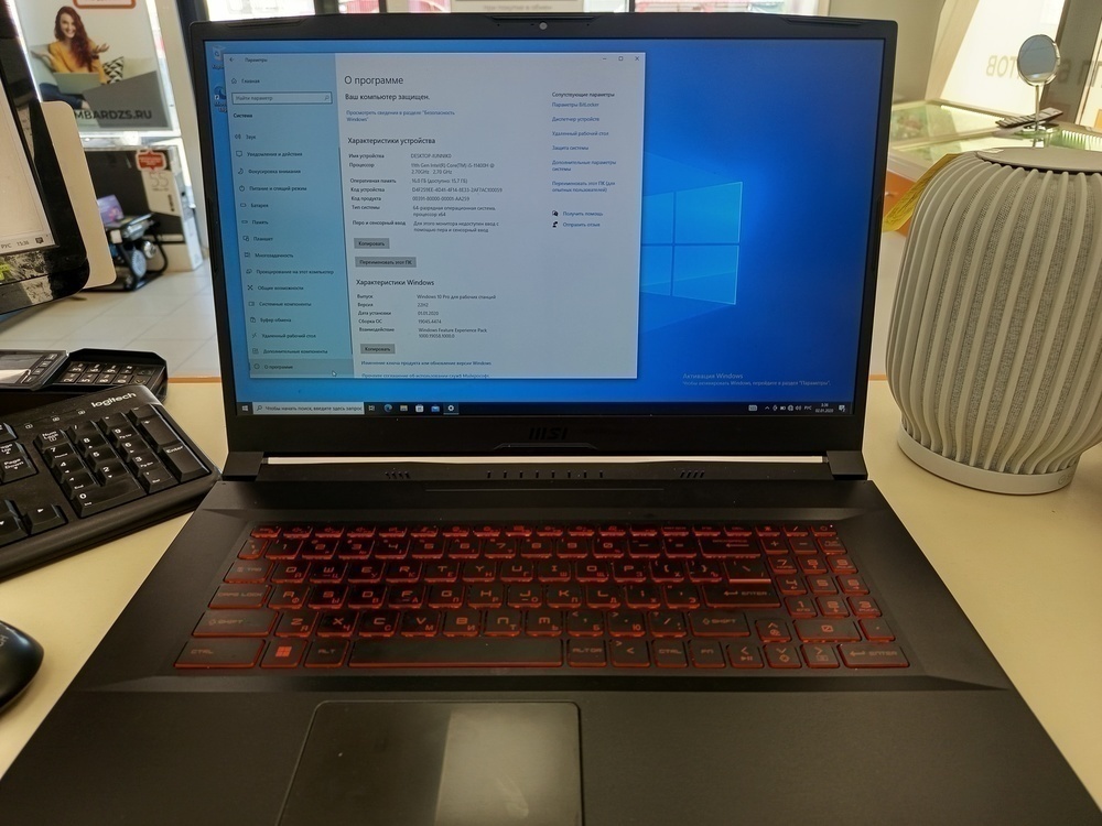 Ноутбук MSI;  Core I5-11400H, GeForce RTX 3060, 16 Гб, 500 Гб, Нет