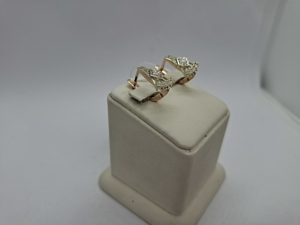 СКМИ585 СЕРЬГИ С КАМНЯМИ (Au 585)