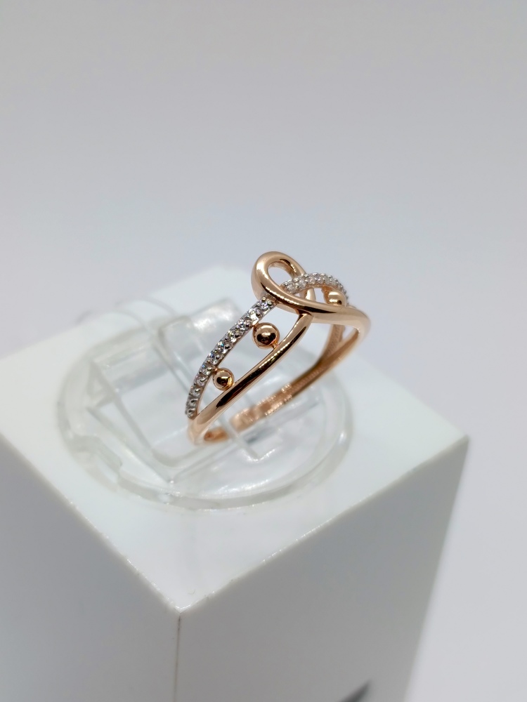 КОЛЬЦО С КАМНЯМИ (Au 585)