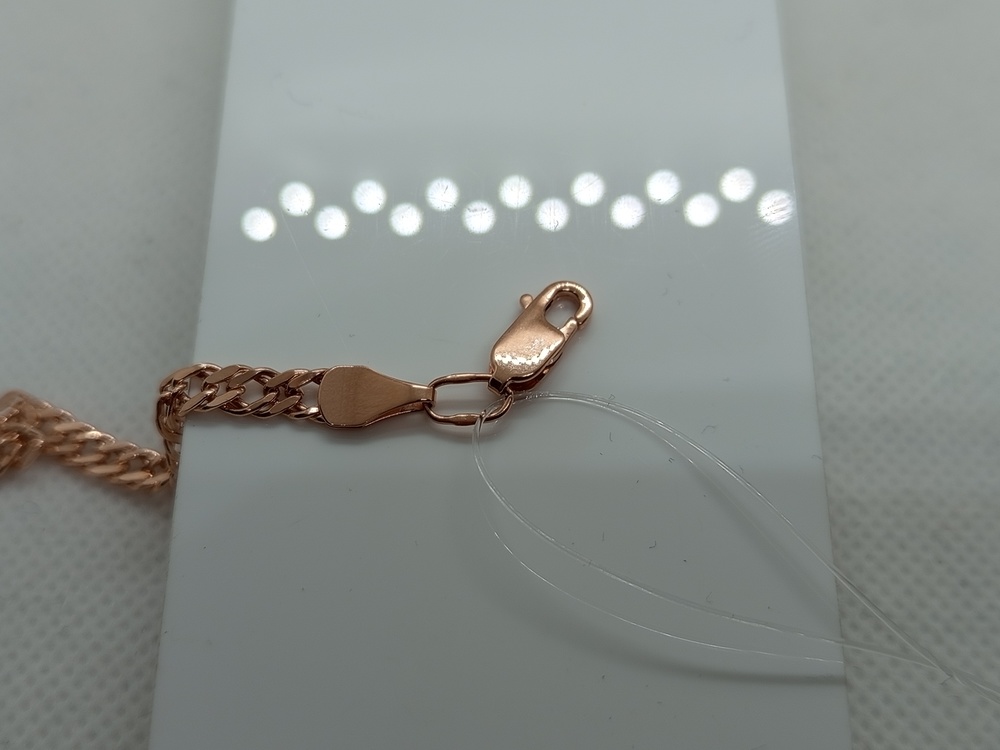 611107024 БРАСЛЕТ ПУСТОТЕЛЫЙ Ромб двойной (Au 585)