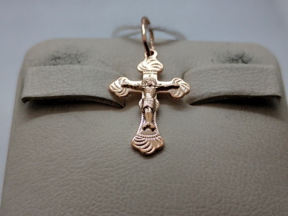 ПОДКБК585 ПОДВЕСКА КРЕСТ БЕЗ КАМНЯ (Au 585)