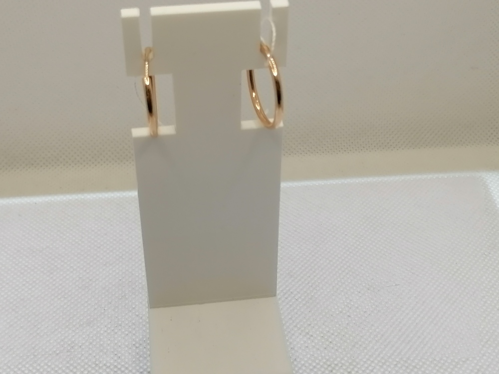 021004 СЕРЬГИ КОНГО без камня (Au 585)