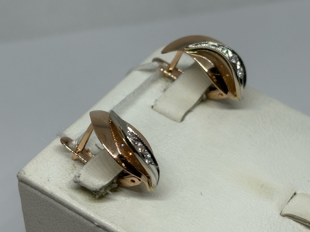 СКМИ585 СЕРЬГИ С КАМНЯМИ (Au 585)