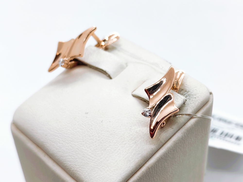 СЕРЬГИ С КАМНЕМ (Au 585)