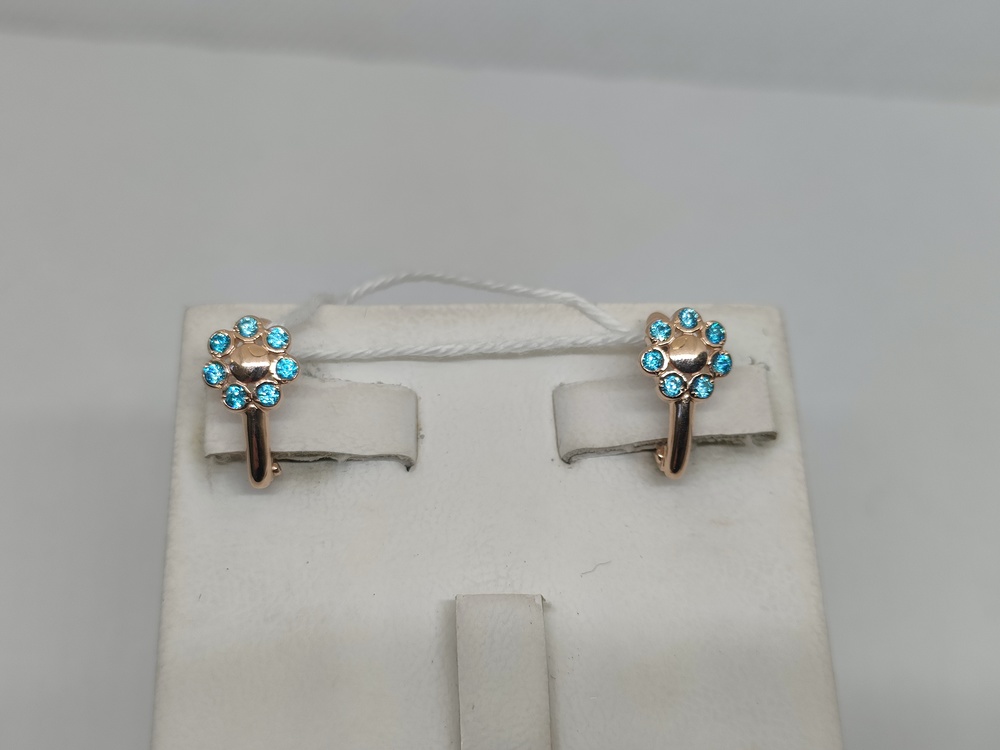 СКМИ585 СЕРЬГИ С КАМНЯМИ (Au 585)