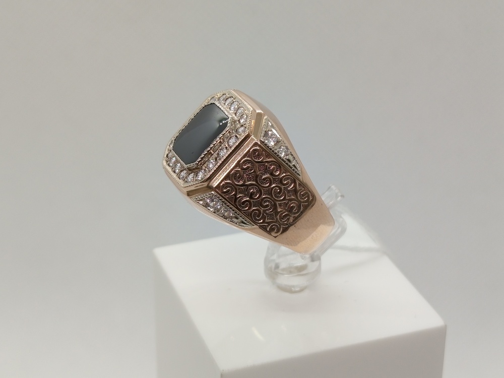 ПЕЧАТКА С КАМНЯМИ (Au 585)