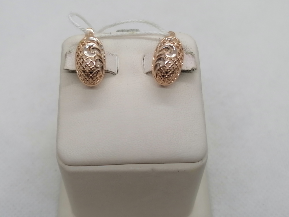 СБКМ585 СЕРЬГИ БЕЗ КАМНЯ (Au 585)