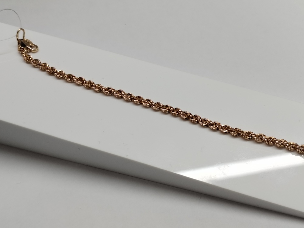 БРАСЛЕТ ПУСТОТЕЛЫЙ Веревка (Au 585)