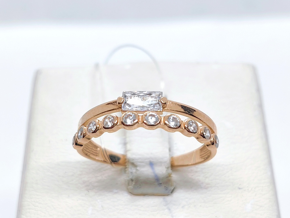 КОЛЬЦО С КАМНЯМИ (Au 585)