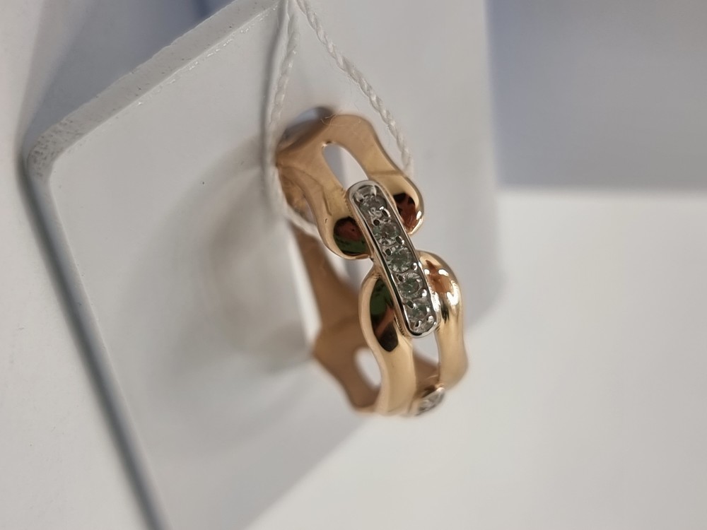 КОЛЬЦО С КАМНЯМИ (Au 585)