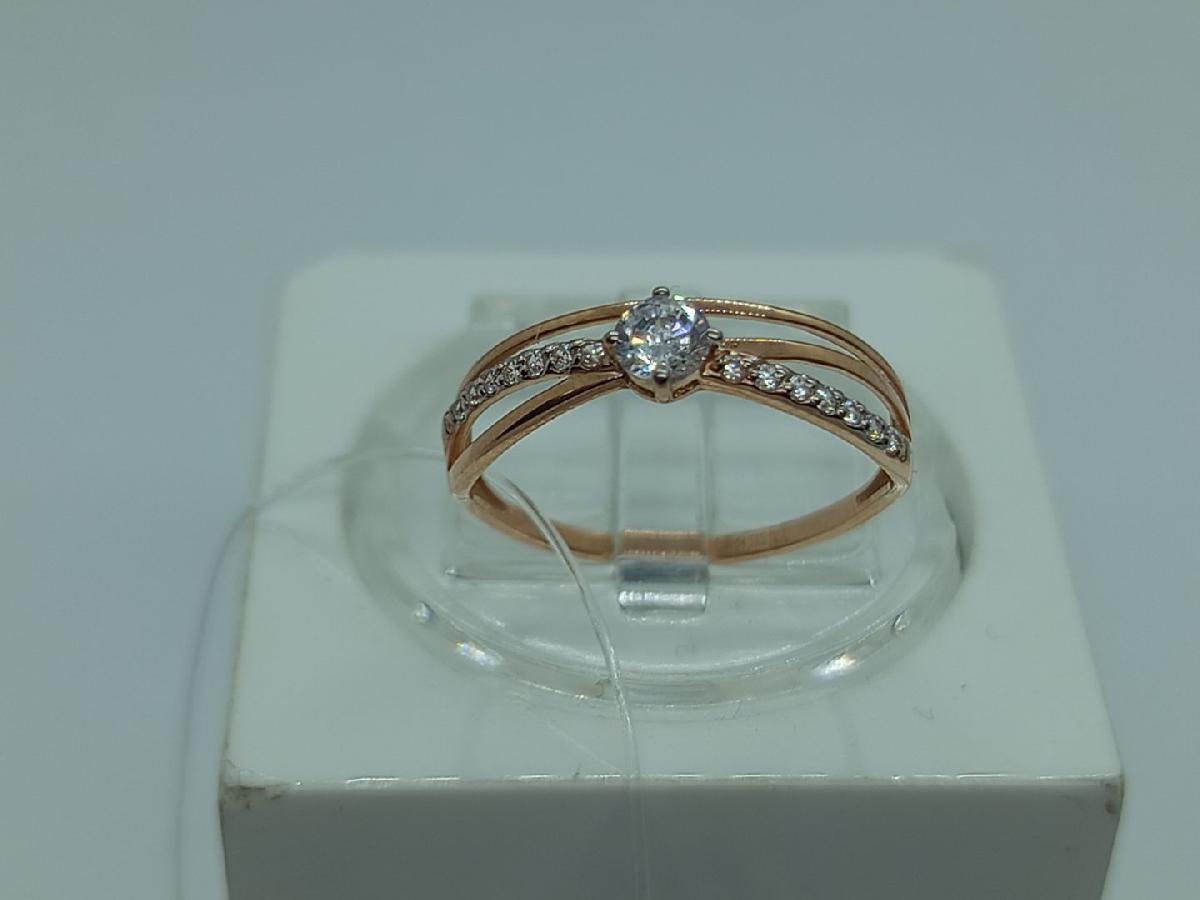 КОЛЬЦО С КАМНЯМИ (Au 585)