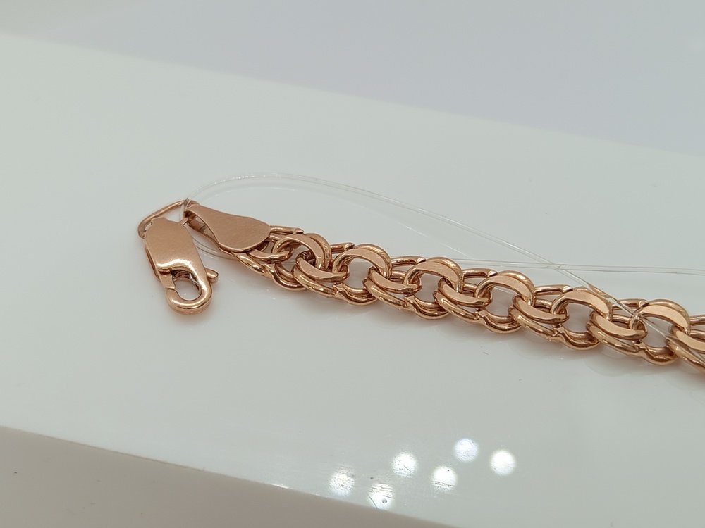 БРАСЛЕТ ПУСТОТЕЛЫЙ Бисмарк (Au 585)