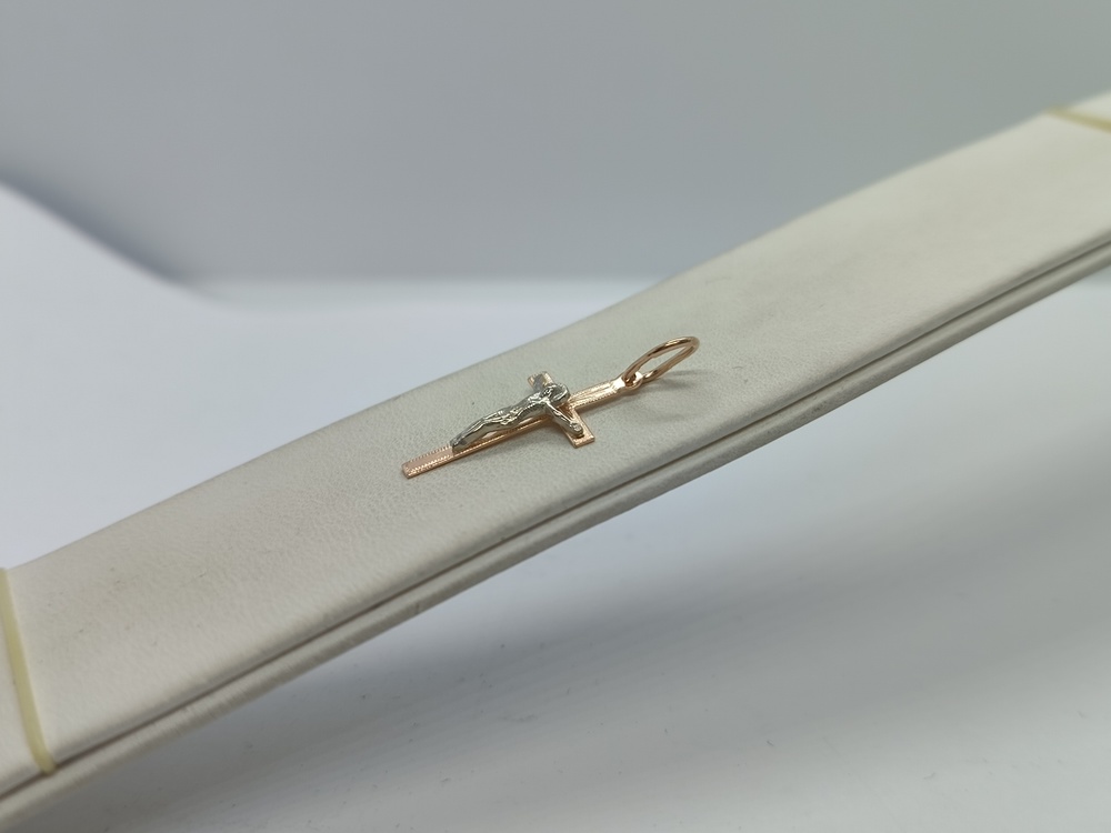 ПОДКБК585 ПОДВЕСКА КРЕСТ БЕЗ КАМНЯ (Au 585)
