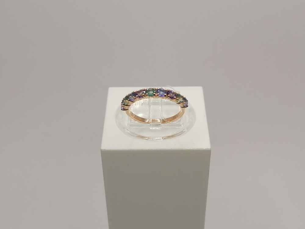 КОЛЬЦО ТОПАЗ с камнями (Au 585)