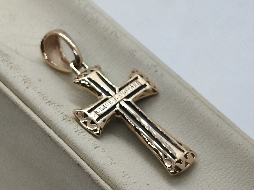 ПОДВЕСКА КРЕСТ с камнем (Au 585)