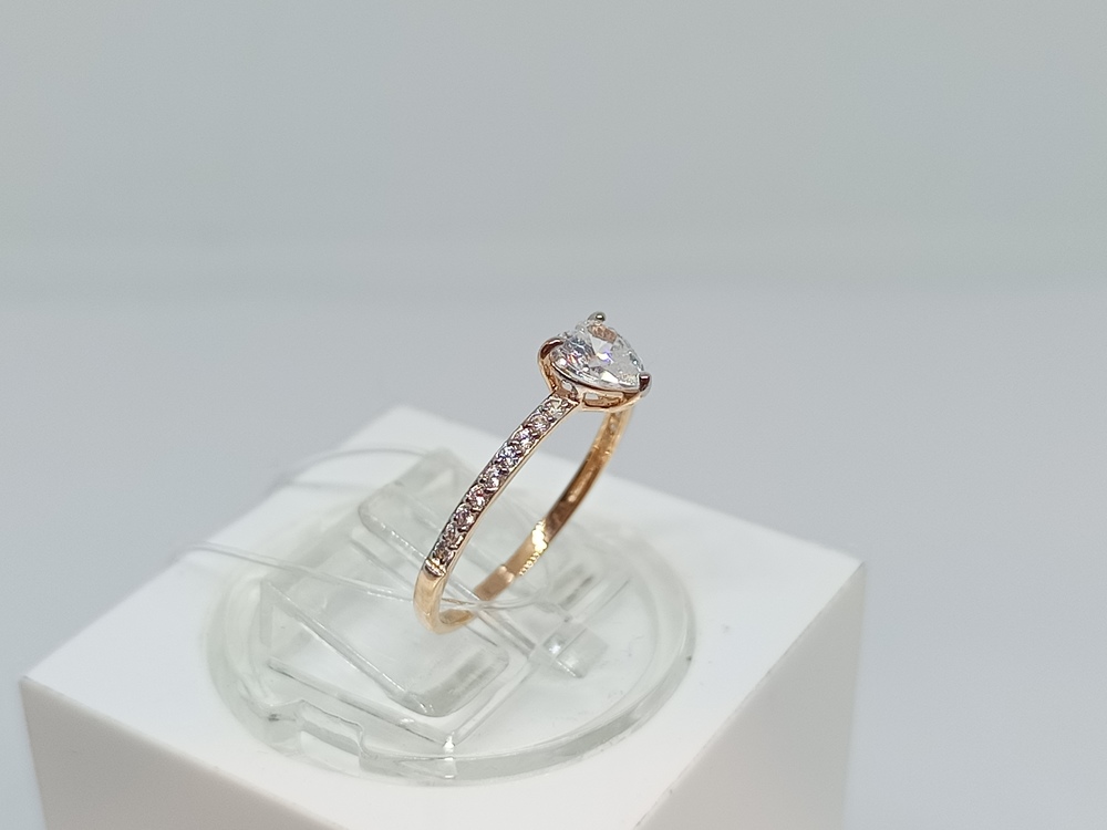 КОЛЬЦО С КАМНЯМИ (Au 585)