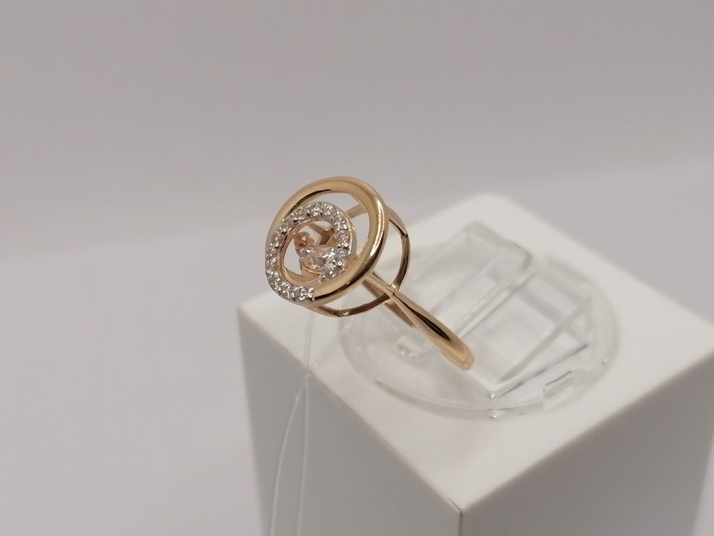 КОЛЬЦО С КАМНЯМИ (Au 585)