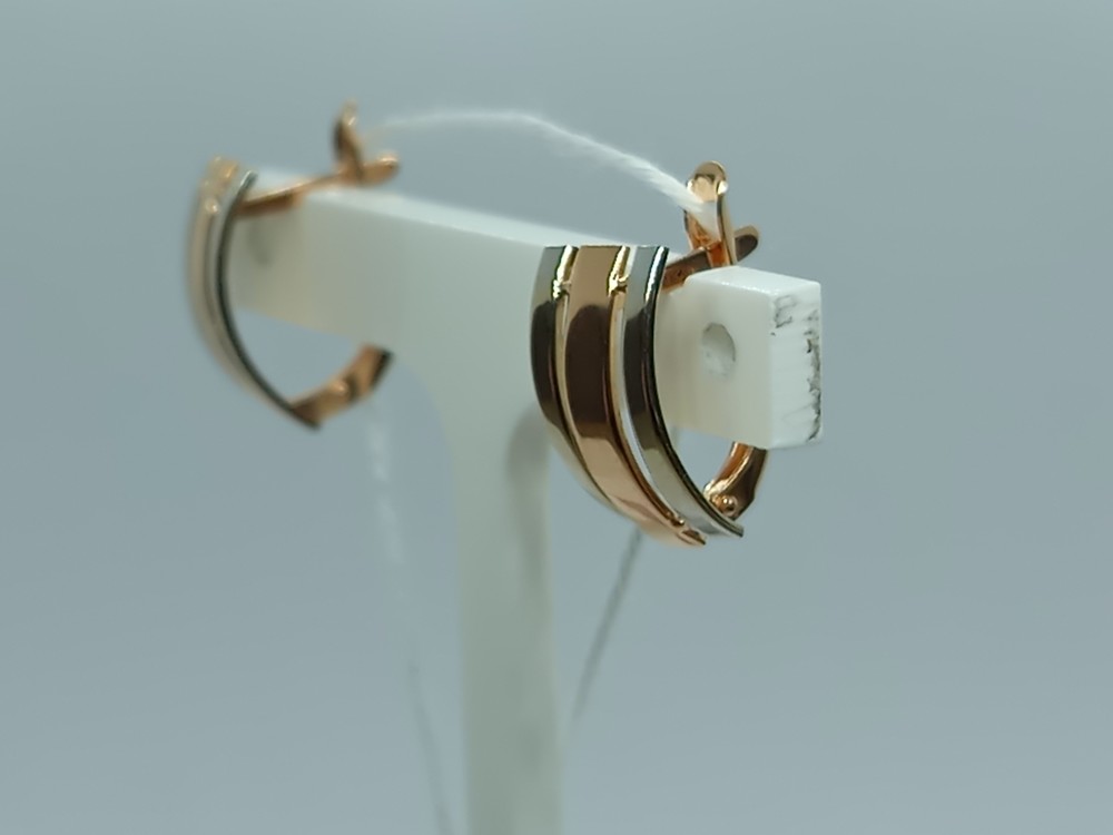 СБКМ585 СЕРЬГИ БЕЗ КАМНЯ (Au 585)