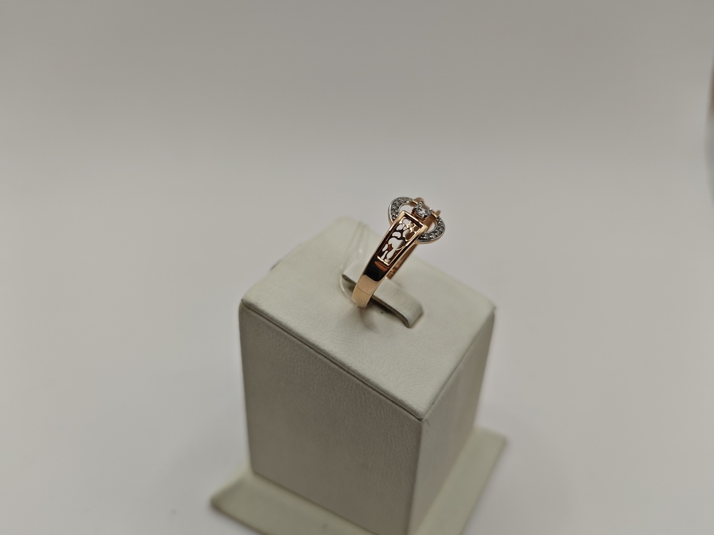 КОЛЬЦО С КАМНЯМИ (Au 585)