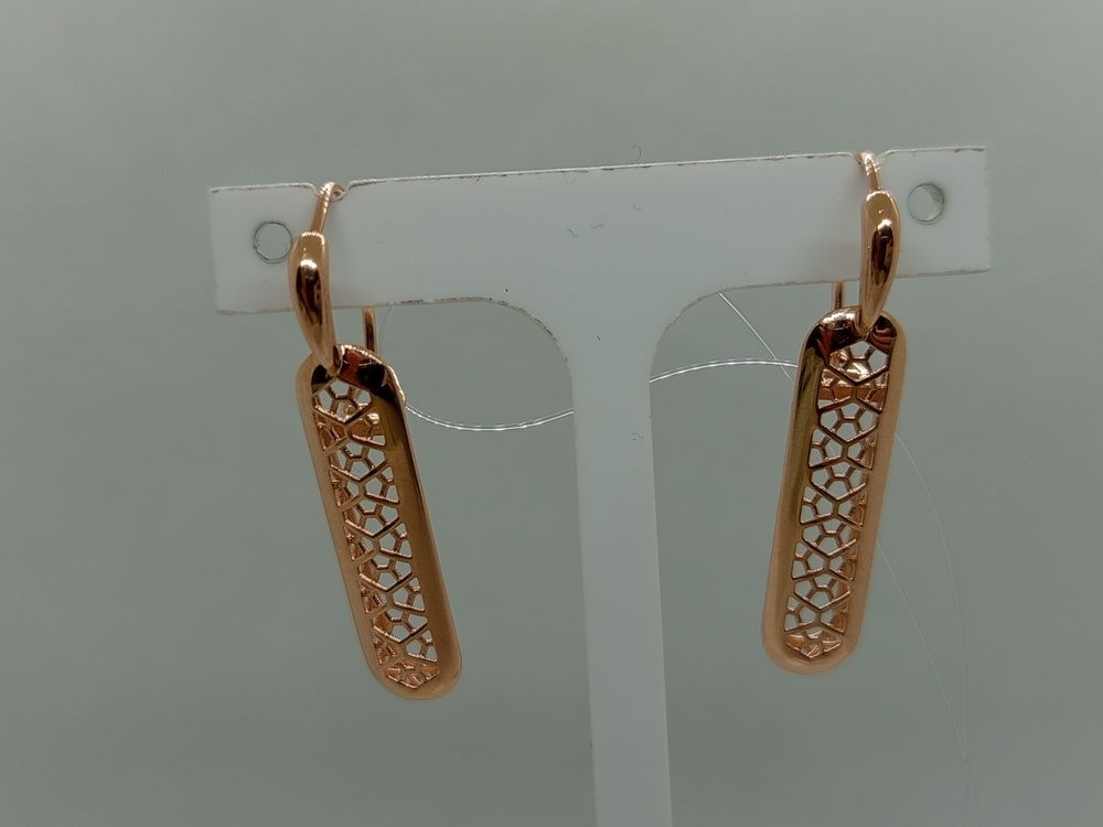 СЕРЬГИ ПЕТЕЛЬКА без камня (Au 585)