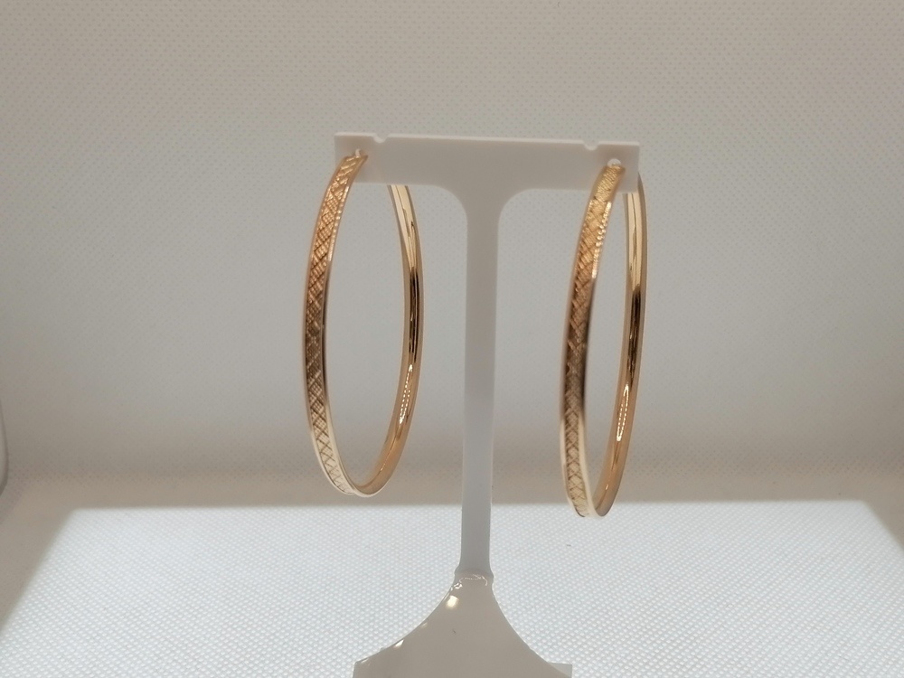 СЕРЬГИ КОНГО Рифленые (Au 585)