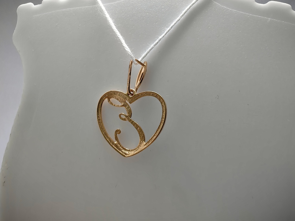 ПОДВЕСКА БУКВА Е Au 585