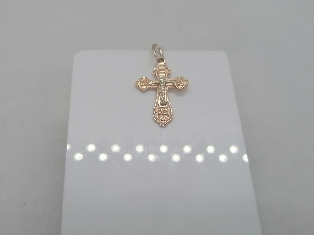 ПОДКБК585 ПОДВЕСКА КРЕСТ БЕЗ КАМНЯ (Au 585)