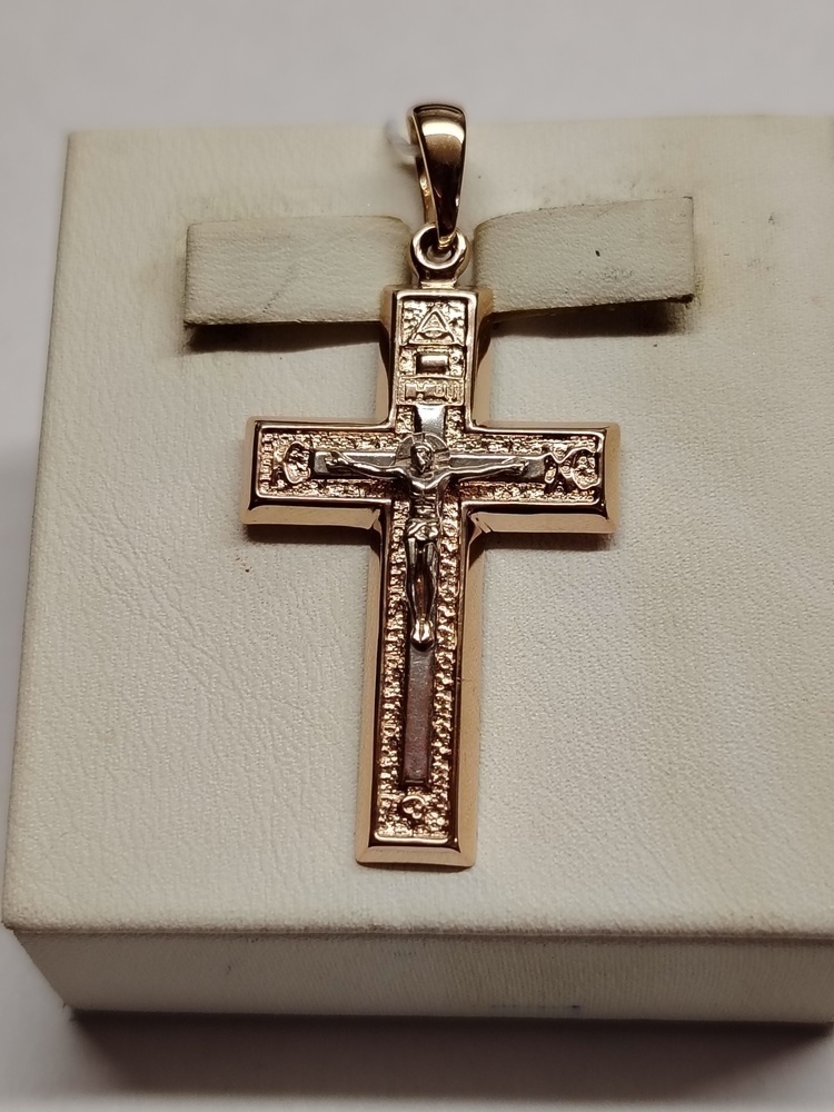 ПОДКБК585 ПОДВЕСКА КРЕСТ БЕЗ КАМНЯ (Au 585)