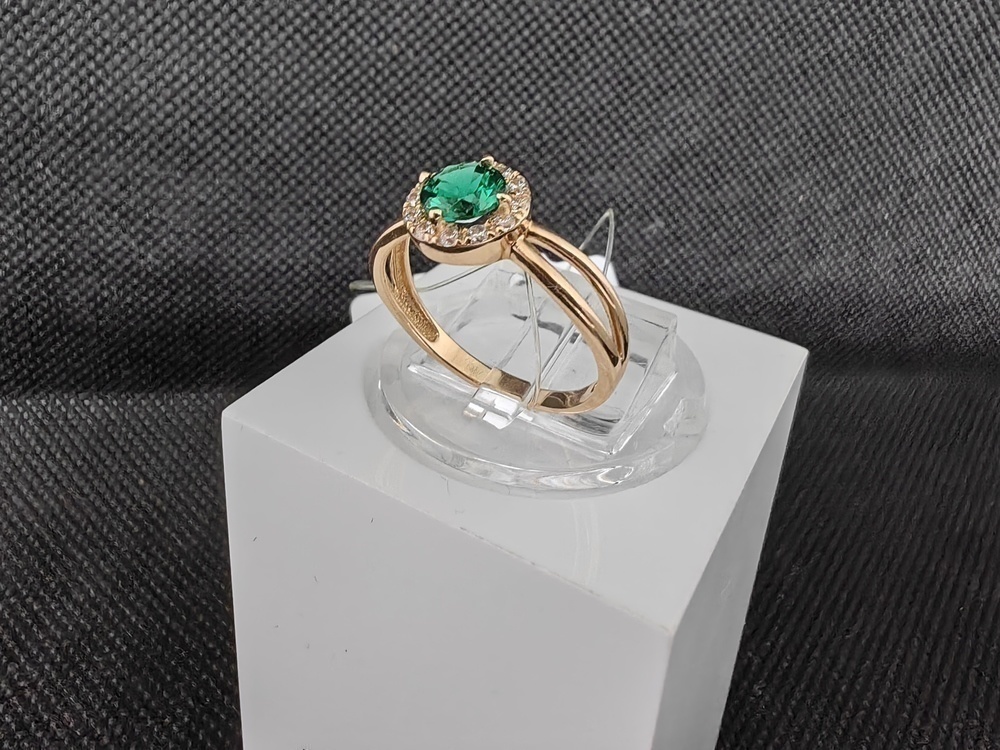 КОЛЬЦО С КАМНЯМИ (Au 585)