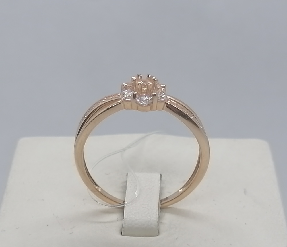 КОЛЬЦО С КАМНЯМИ (Au 585)