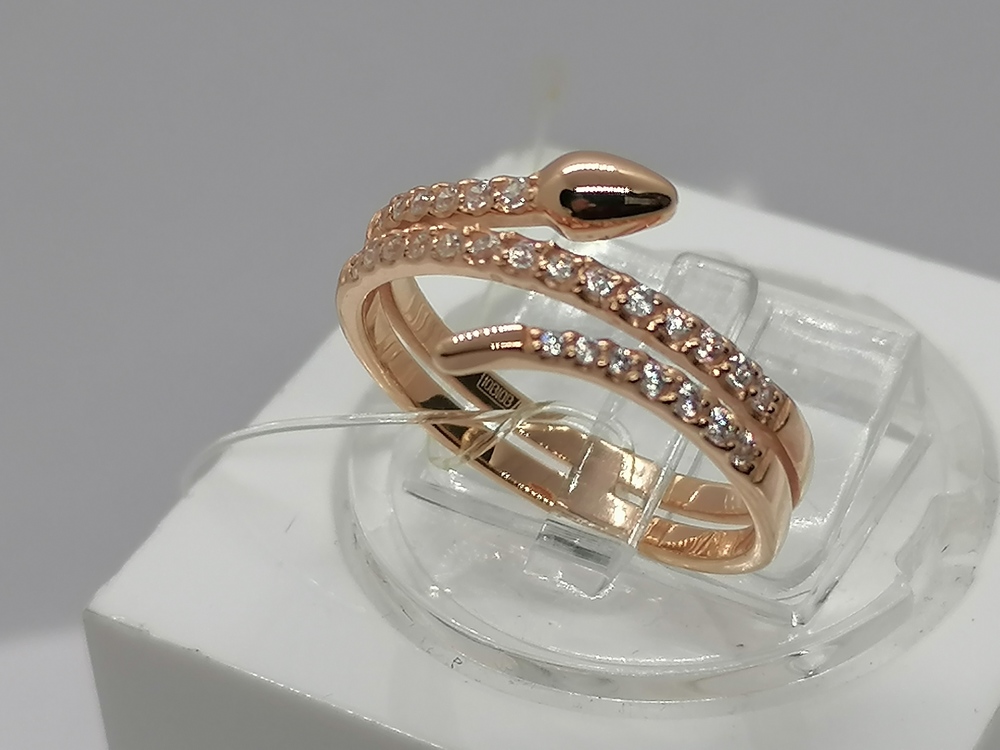 КОЛЬЦО С КАМНЯМИ (Au 585)