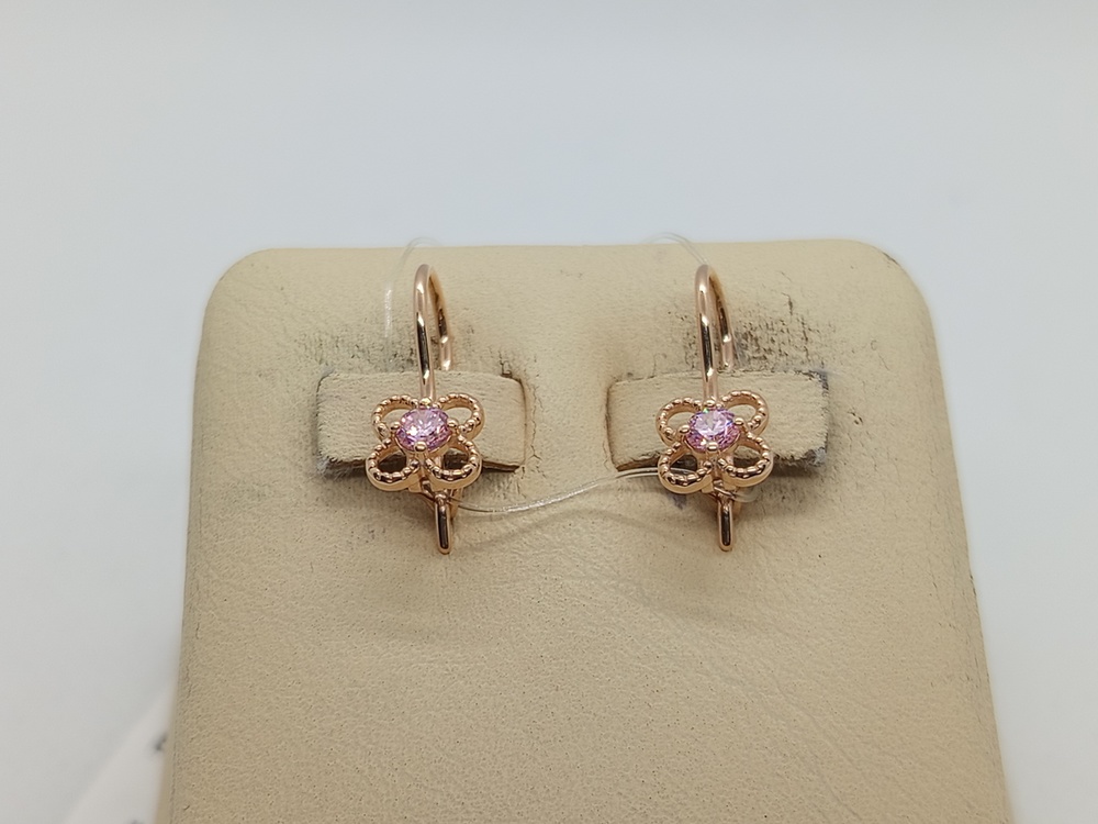 СЕРЬГИ С КАМНЕМ (Au 585)