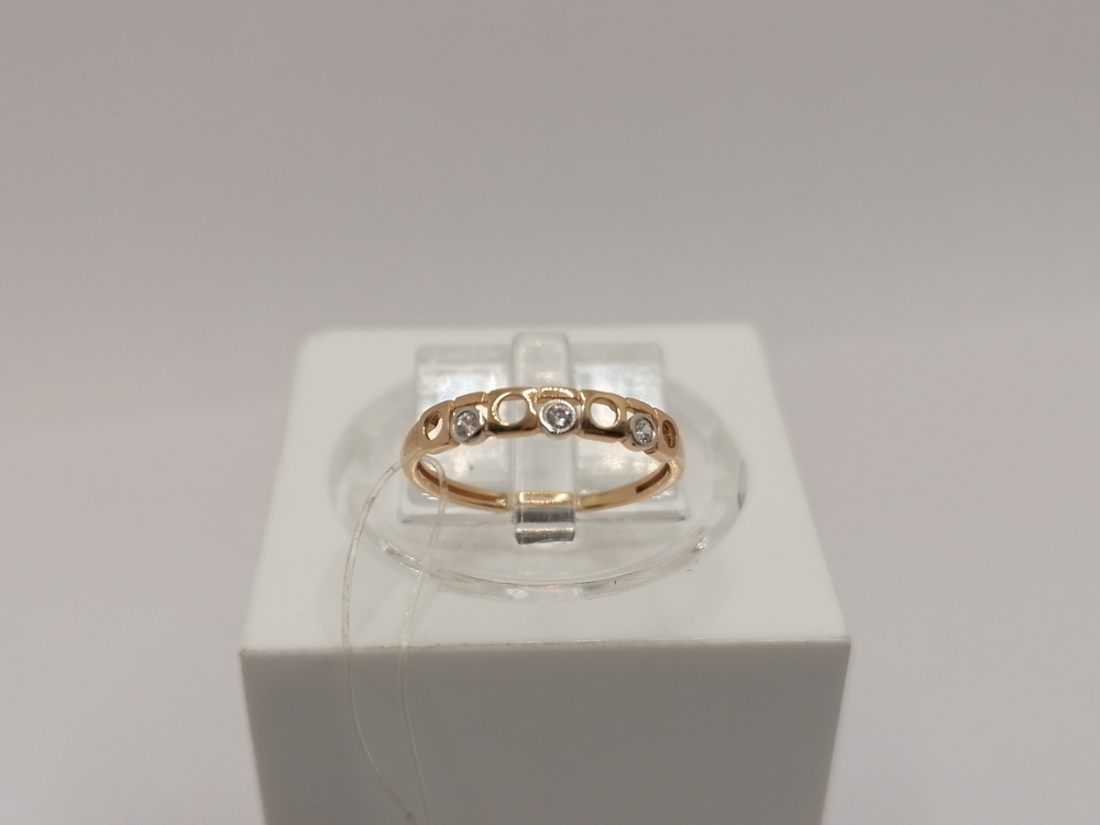 КОЛЬЦО С КАМНЯМИ (Au 585)