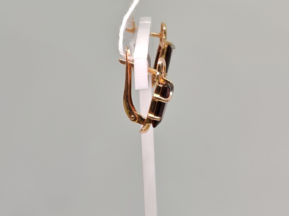 СКМ585 СЕРЬГИ С КАМНЕМ (Au 585)