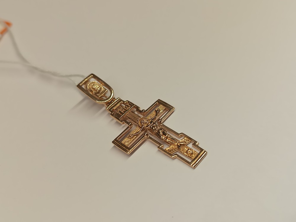 ПОДКБК585 ПОДВЕСКА КРЕСТ БЕЗ КАМНЯ (Au 585)