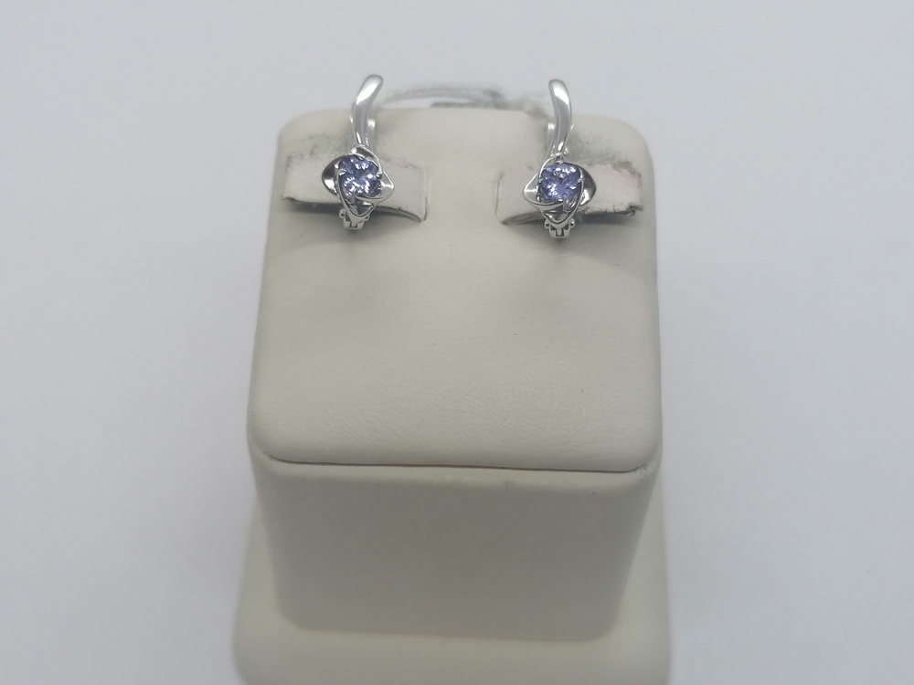 СКМ585 СЕРЬГИ С КАМНЕМ (Au 585)