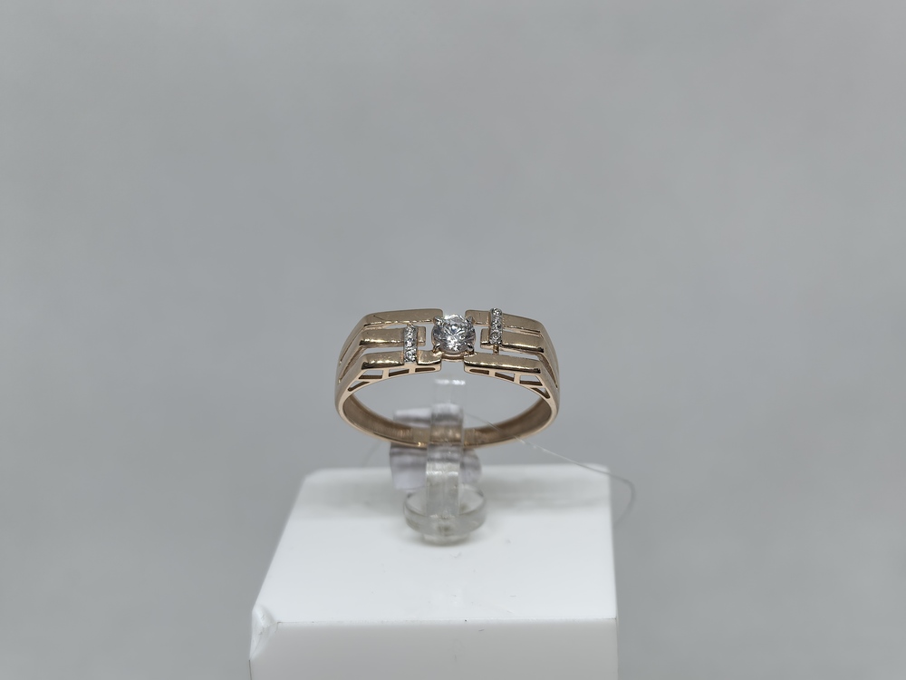 КОЛЬЦО С КАМНЯМИ (Au 585)