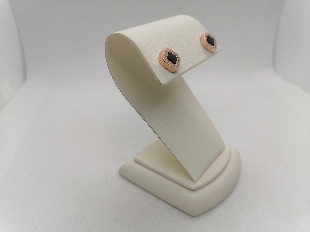 СЕРЬГИ ПУСЕТЫ Оникс (Au 585)