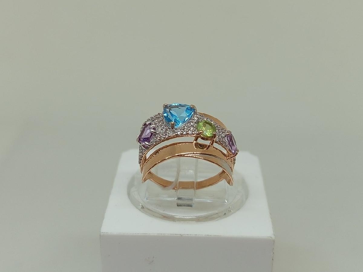 КОЛКМИ585 КОЛЬЦО С КАМНЯМИ (Au 585)