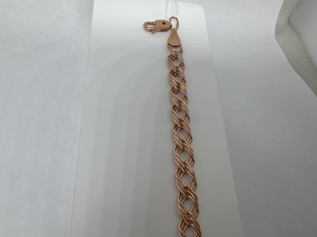 БРАСЛЕТ ПУСТОТЕЛЫЙ Нона-бисмарк (Au 585)