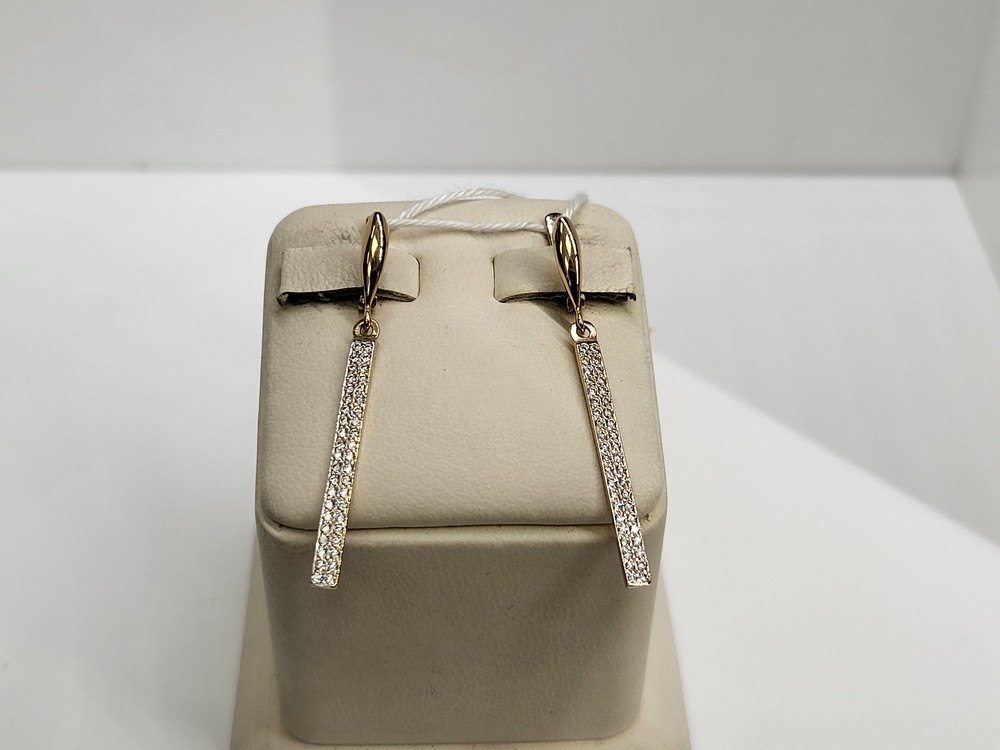 СКМИ585 СЕРЬГИ С КАМНЯМИ (Au 585)