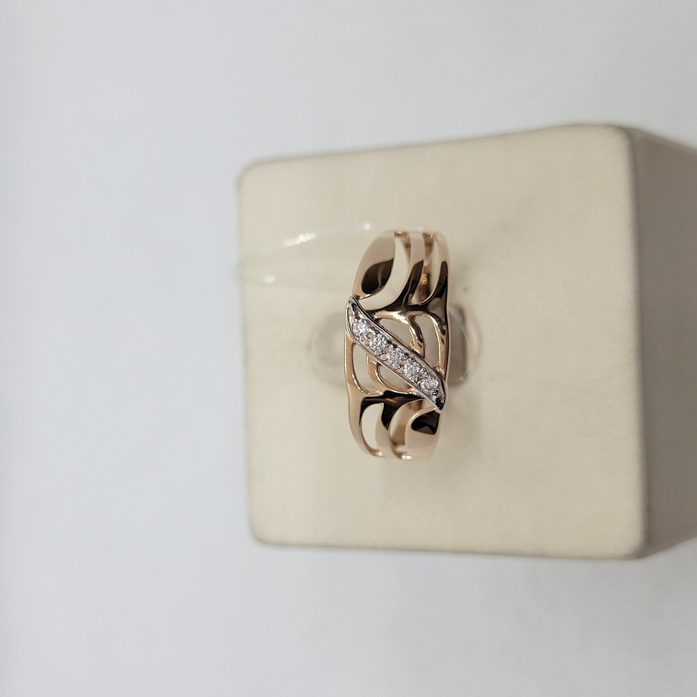 КОЛЬЦО С КАМНЯМИ (Au 585)