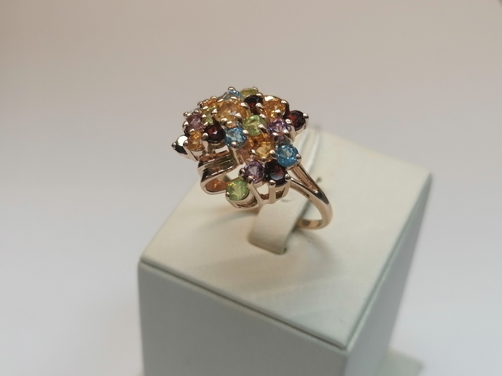 КОЛКМИ585 КОЛЬЦО С КАМНЯМИ (Au 585)