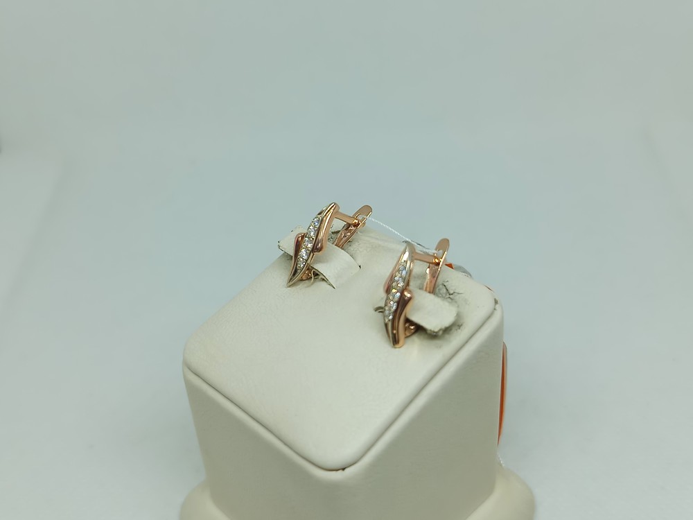 СКМИ585 СЕРЬГИ С КАМНЯМИ (Au 585)