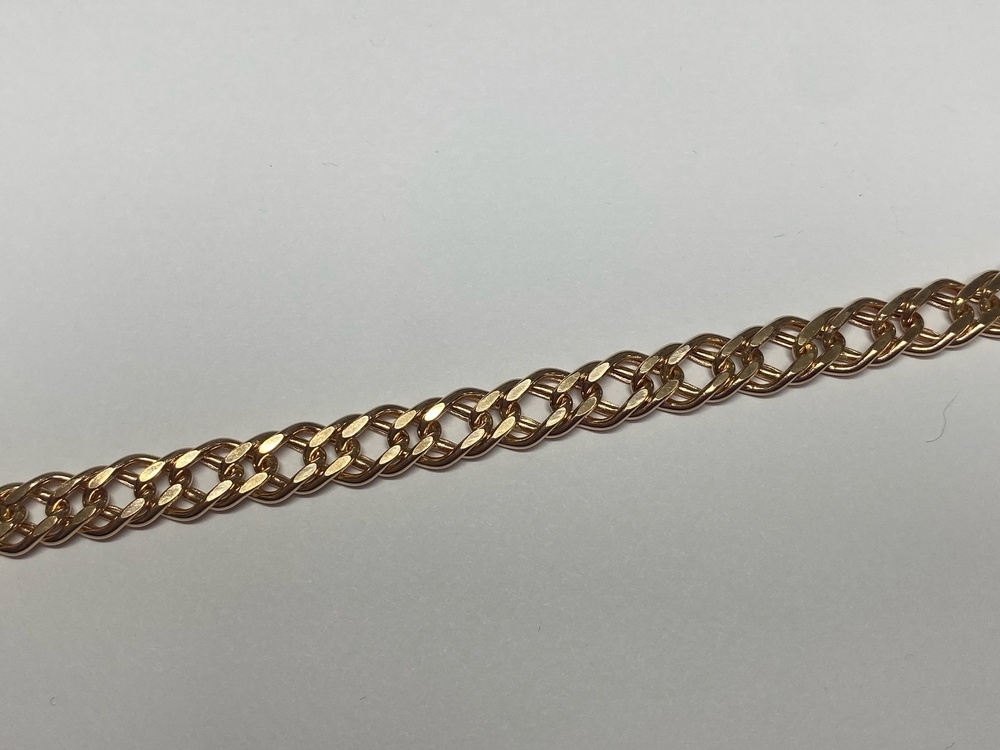 БРАСЛЕТ ПУСТОТЕЛЫЙ Ромб двойной (Au 585)