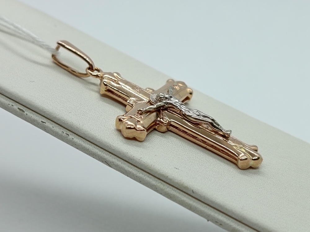 ПОДВЕСКА КРЕСТ БЕЗ КАМНЯ (Au 585)