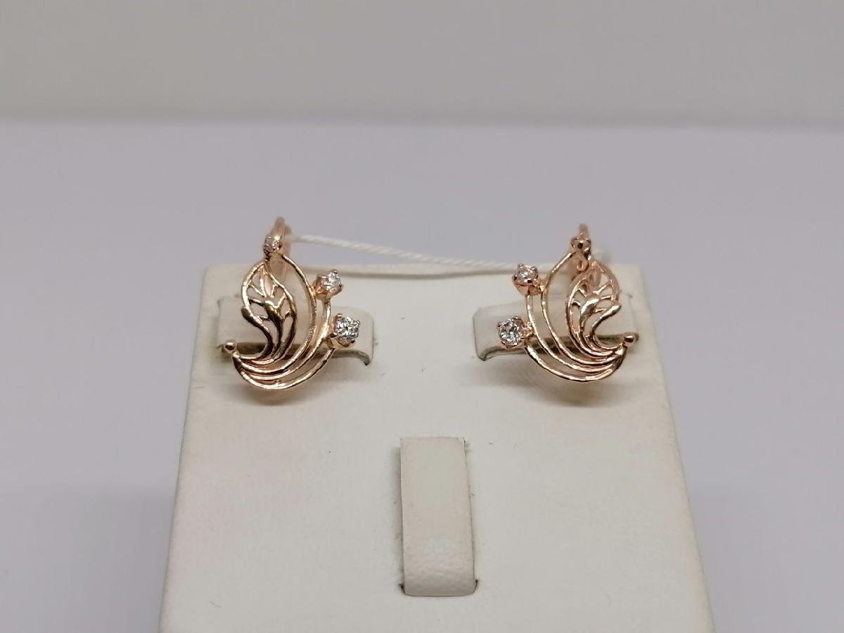 СКМИ585 СЕРЬГИ С КАМНЯМИ (Au 585)