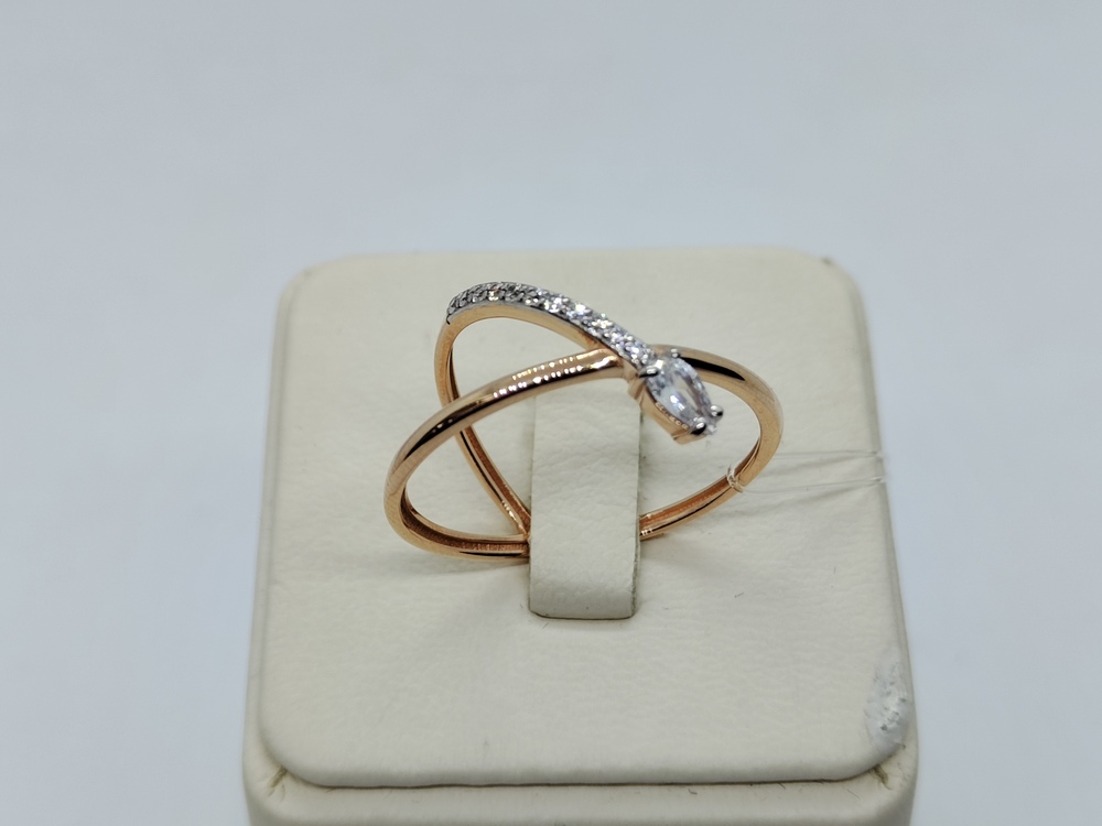 КОЛЬЦО С КАМНЯМИ (Au 585)