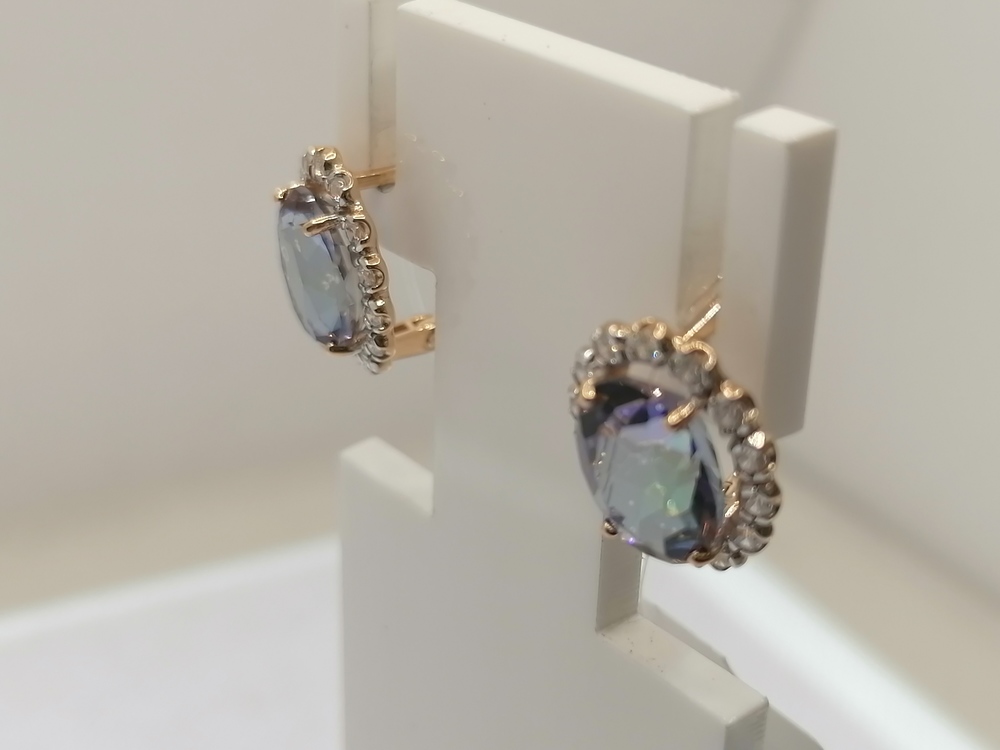 СЕРЬГИ С КАМНЯМИ (Au 585)